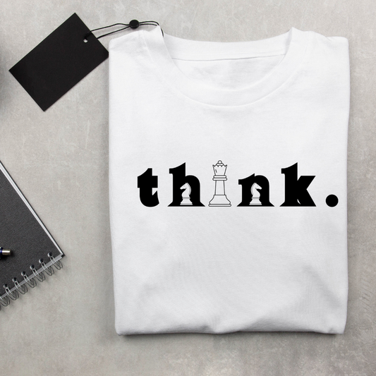 THINK – Minimalist White Tee